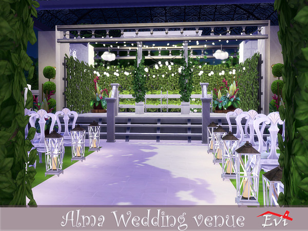 Sims 4 Alma wedding venue by evi at TSR