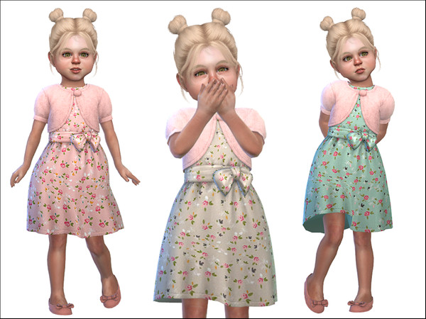 Sims 4 Dress for Toddler Girls 01 by Little Things at TSR