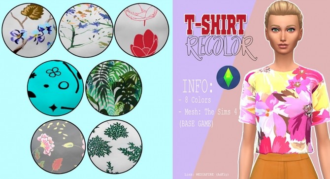 Sims 4 T shirt recolors 1 at Kass