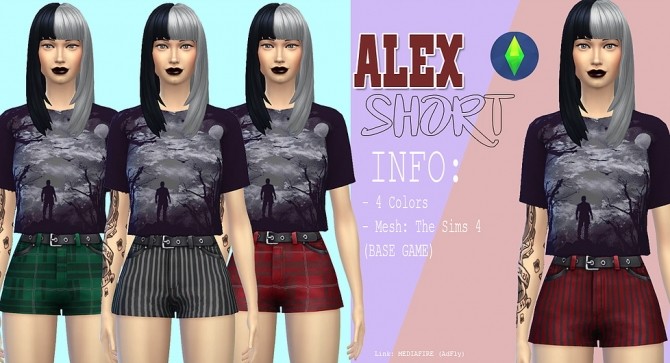 Sims 4 Alex shorts at Kass