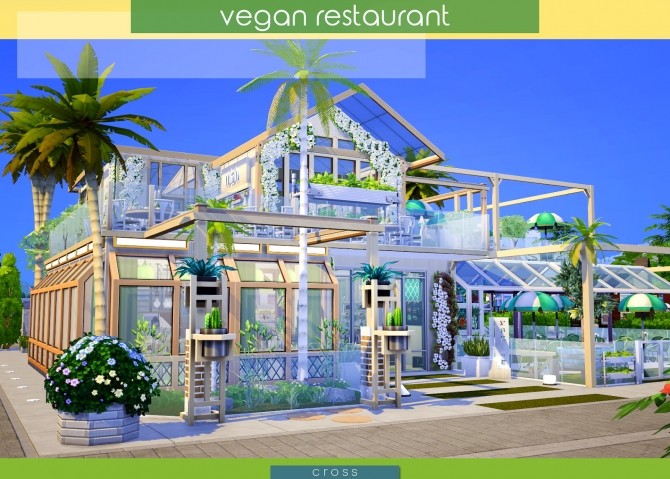 Sims 4 Vegan Restaurant at Cross Design