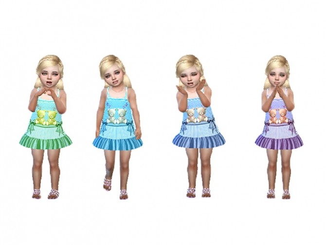 Sims 4 Teddie toddler dress at Trudie55