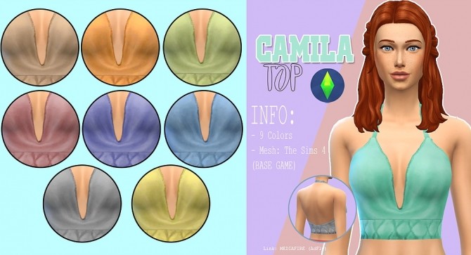 Sims 4 Camila top at Kass