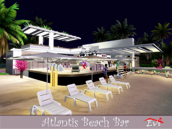 Sims 4 Atlantis Beach Bar by evi at TSR