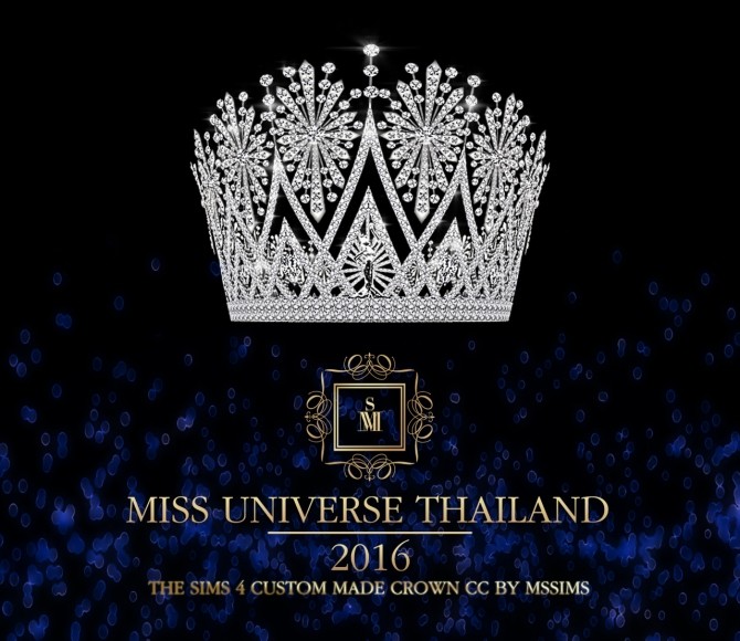Sims 4 MISS UNIVERSE THAILAND 2016 CROWN (P) at MSSIMS