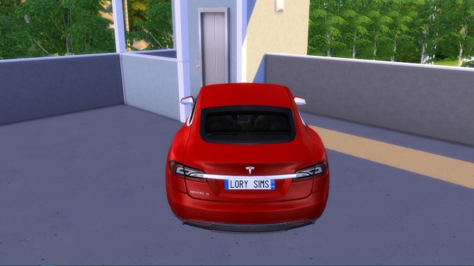 Sims 4 Tesla Model S 2017 at LorySims