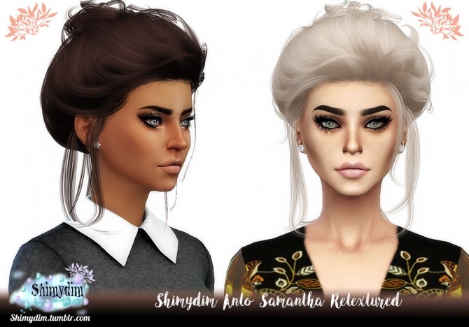 Sims 4 Anto Samantha Hair Retexture Naturals + Unnaturals at Shimydim Sims