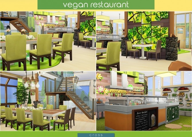 Sims 4 Vegan Restaurant at Cross Design