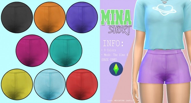 Sims 4 Mina shorts at Kass
