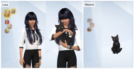 Luna Melodrama with Mikesch cat at All 4 Sims