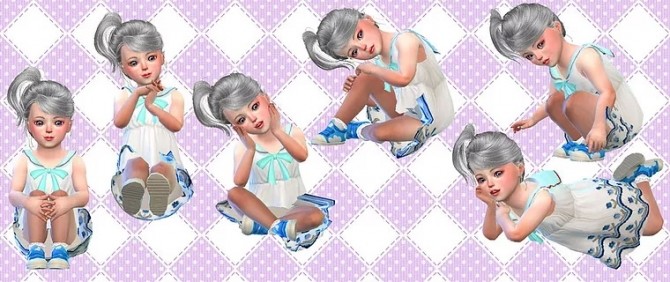 Sims 4 Toddler pose 11 Sit at A luckyday