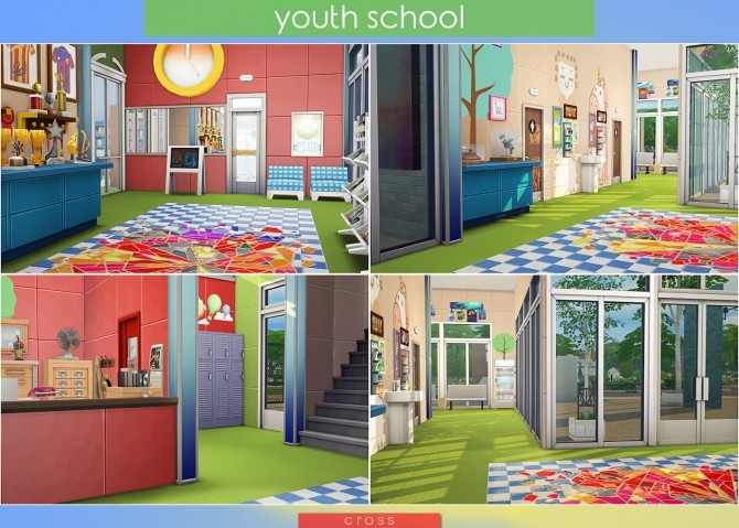 Sims 4 Youth School by Praline at Cross Design