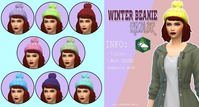 Sims 4 Winter beanie at Kass