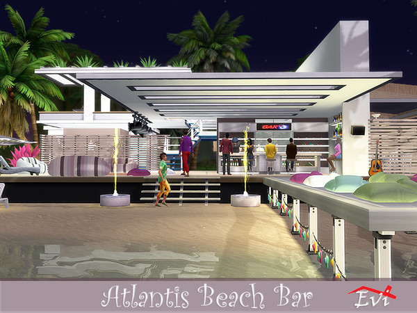 Sims 4 Atlantis Beach Bar by evi at TSR
