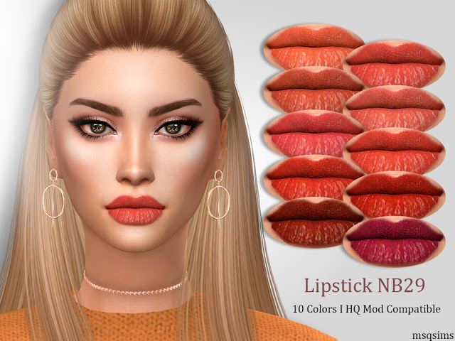 Sims 4 Lipstick NB29 at MSQ Sims
