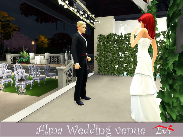 Sims 4 Alma wedding venue by evi at TSR