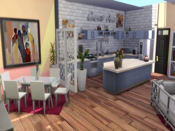 Sims 4 Modern House for one or two by GenkaiHaretsu at TSR