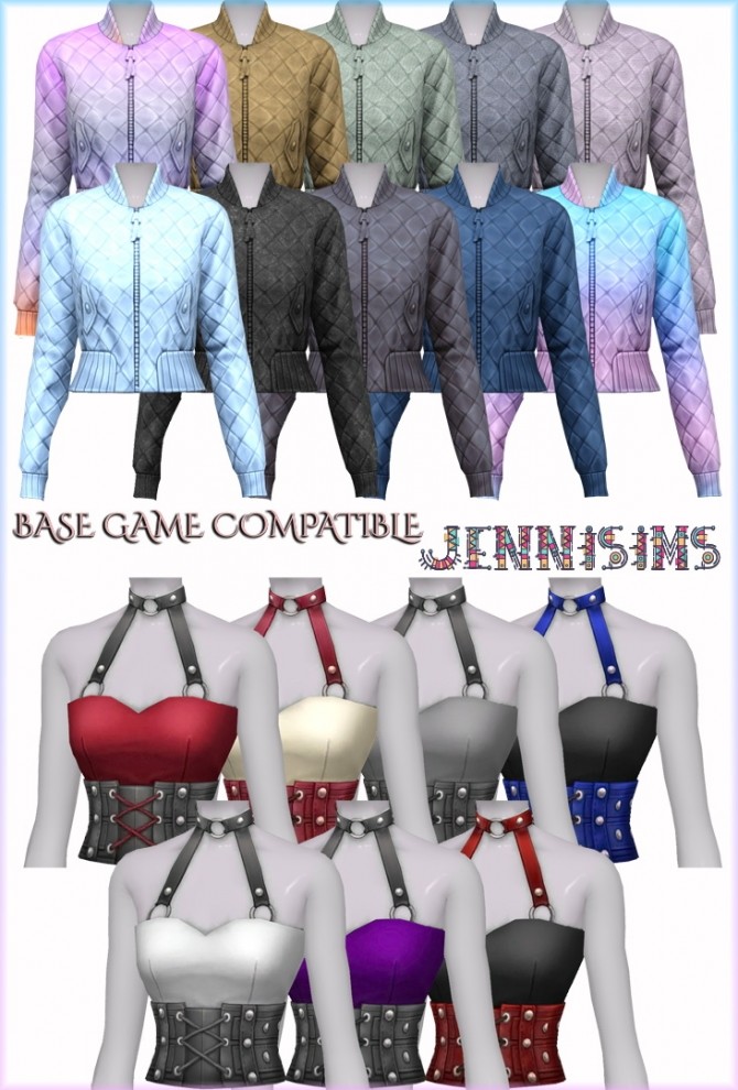 Sims 4 Top & Jacket BG Compatible at Jenni Sims