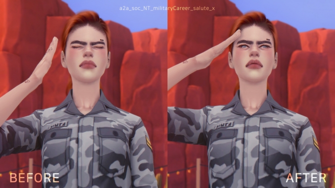 Military Salute Overhaul at Yakfarm » Sims 4 Updates