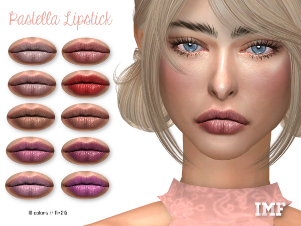 Sims 4 IMF Pastella Lipstick N.215 by IzzieMcFire at TSR