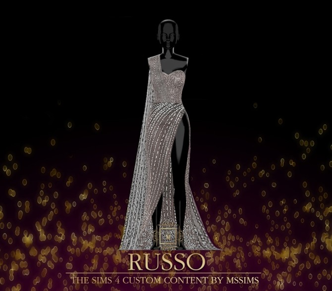 Sims 4 RUSSO GOWN (P) at MSSIMS