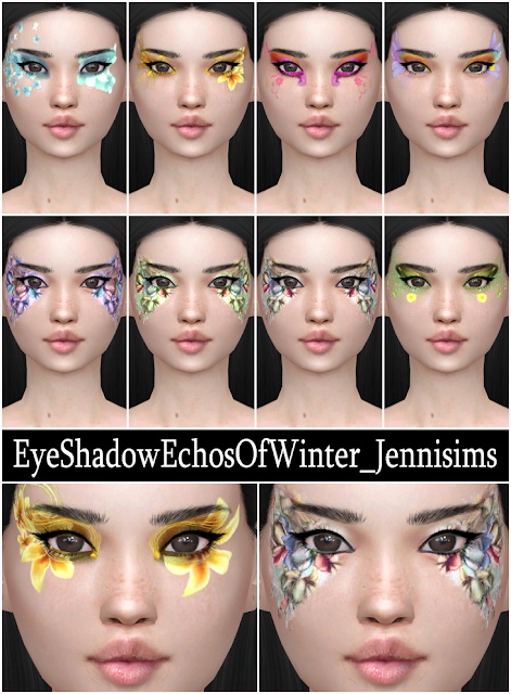 Sims 4 Eyeshadow Echos Of Winter 10 Swatches at Jenni Sims