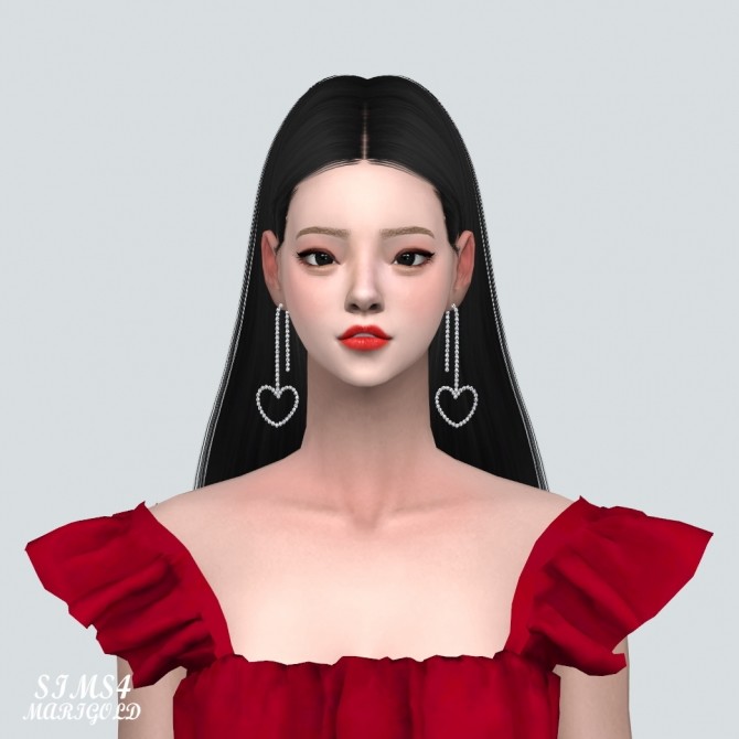 Sims 4 Heart Cubic Earrings at Marigold