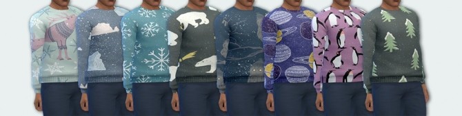 Sims 4 Winter Sweater for the Boys at Miss Ruby Bird