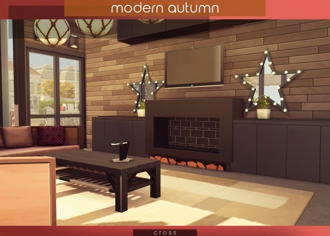 Sims 4 Modern Autumn house at Cross Design