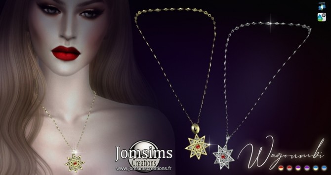 Sims 4 Wagoumbi Necklace at Jomsims Creations