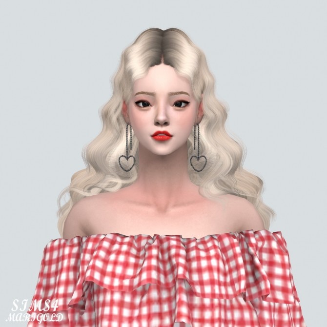 Sims 4 Heart Cubic Earrings at Marigold