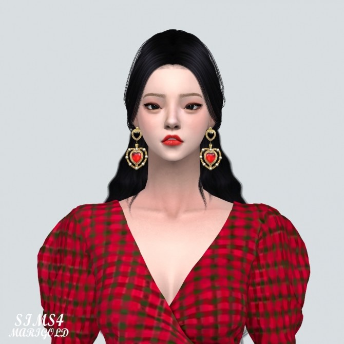 Sims 4 22 Heart Earrings at Marigold