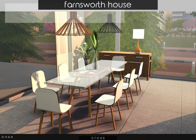 Sims 4 Farnsworth House at Cross Design