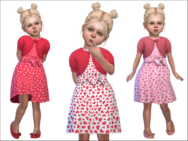 Sims 4 Dress for Toddler Girls 02 by Little Things at TSR