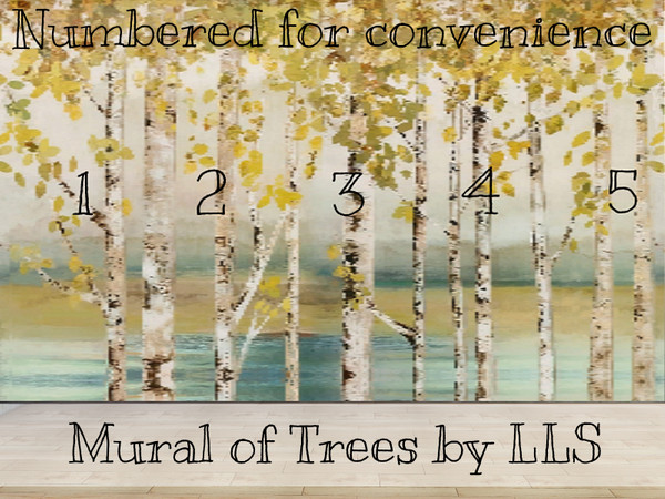 Sims 4 Trees mural by lavilikesims at TSR
