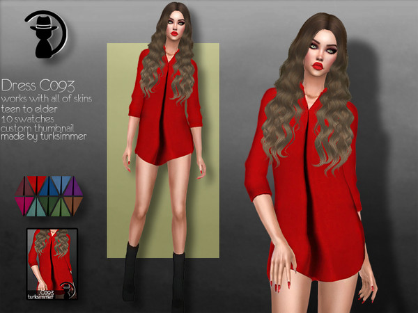 Sims 4 Dress C093 by turksimmer at TSR