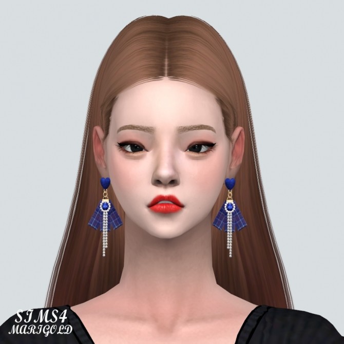 Sims 4 Heart 3 Fabric Earring Small V at Marigold