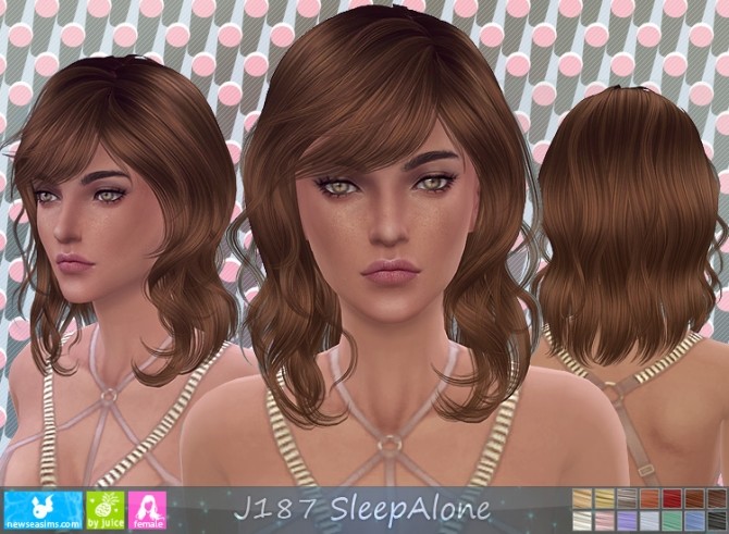 Sims 4 J187 SleepAlone hairstyle (P) at Newsea Sims 4