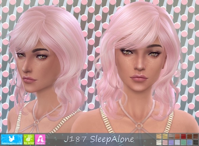 Sims 4 J187 SleepAlone hairstyle (P) at Newsea Sims 4