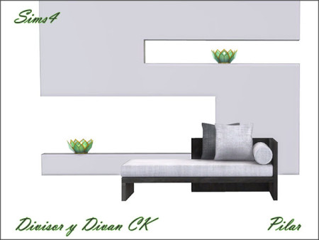 Sofa and divider by Pilar at SimControl