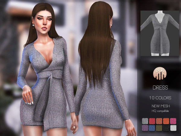 Sims 4 Dress BD129 by busra tr at TSR