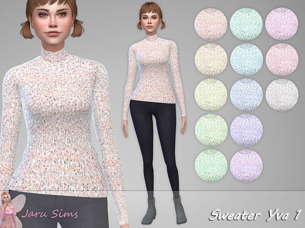 Sims 4 Sweater Yva 1 by Jaru Sims at TSR