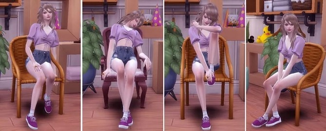 Sims 4 Combination Pose 39 Chair at A luckyday