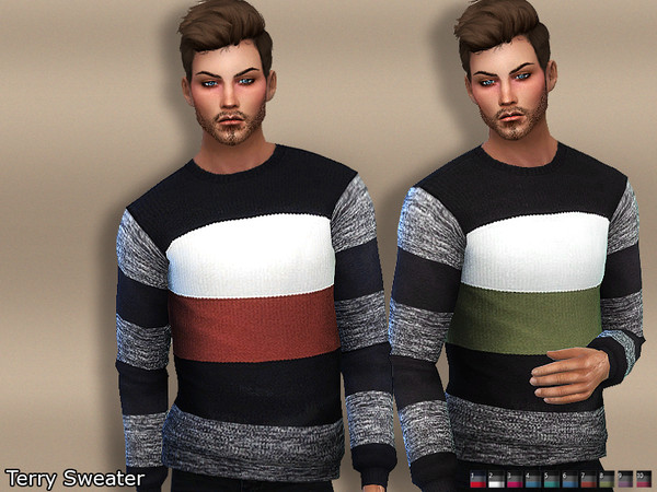 Sims 4 Terry Sweater by Pinkzombiecupcakes at TSR