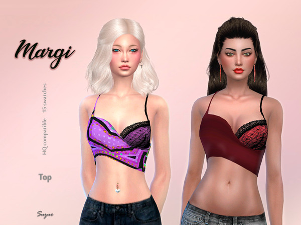 Sims 4 Margi Top by Suzue at TSR