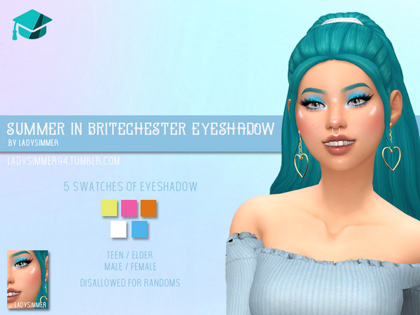 Sims 4 Summer in Britechester Eyeshadow by LadySimmer94 at TSR