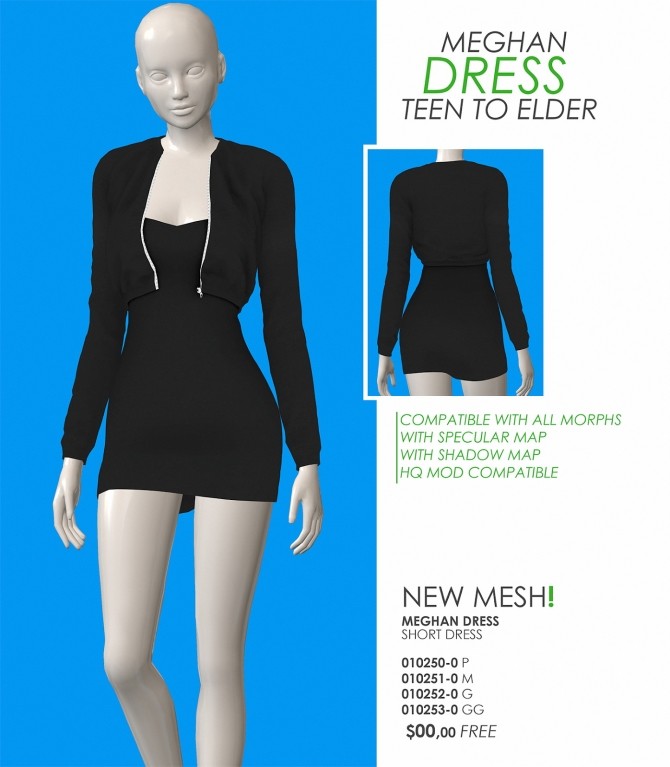 Sims 4 MEGHAN DRESS by Thiago Mitchell at REDHEADSIMS