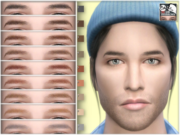 Sims 4 Eyebrows 08 by BAkalia at TSR