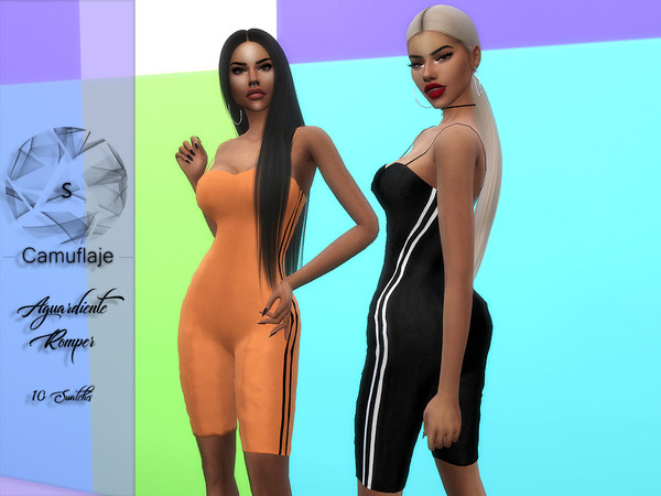 Sims 4 Aguardiente Romper by Camuflaje at TSR