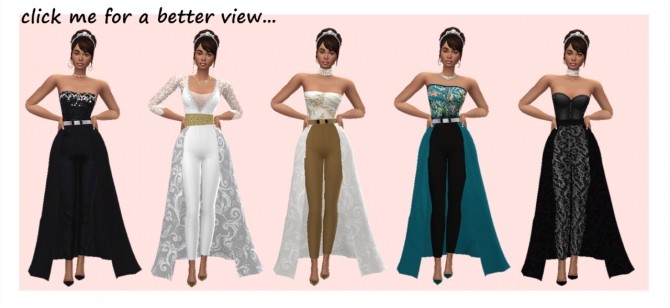 Sims 4 JUMPSUIT WITH SKIRT V1 at Sims4Sue